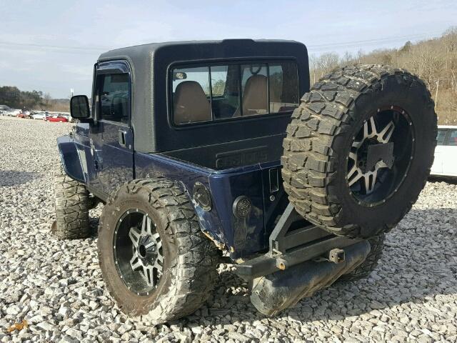 1J4FA69S54P792331 - 2004 JEEP WRANGLER / BLUE photo 3