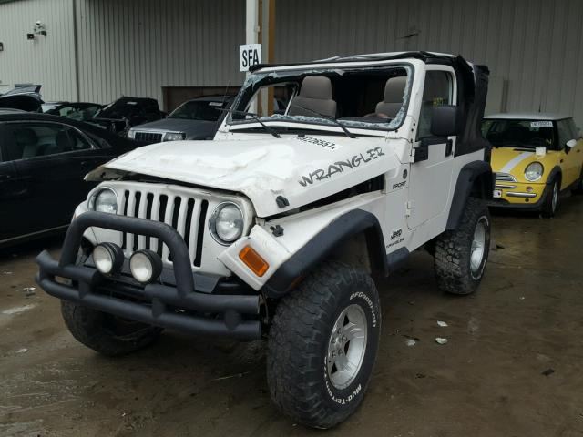 1J4FA49S96P764278 - 2006 JEEP WRANGLER / WHITE photo 2