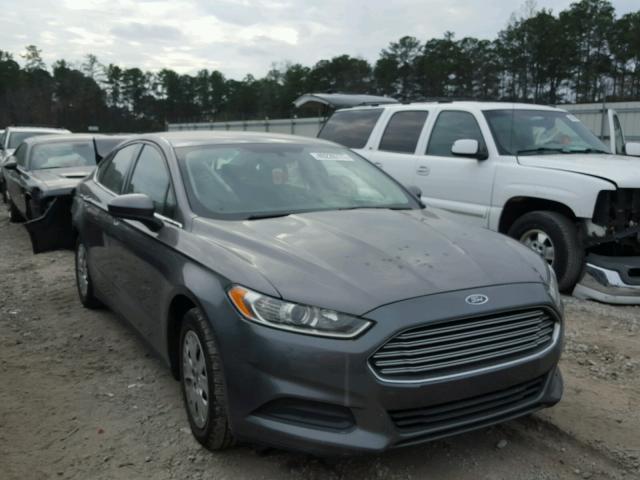 3FA6P0G78DR221804 - 2013 FORD FUSION S GRAY photo 1