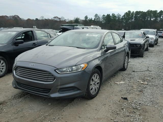 3FA6P0G78DR221804 - 2013 FORD FUSION S GRAY photo 2