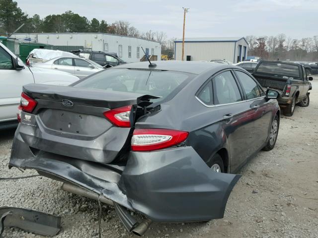 3FA6P0G78DR221804 - 2013 FORD FUSION S GRAY photo 4