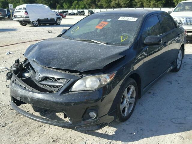 2T1BU4EE0BC689698 - 2011 TOYOTA COROLLA BA BLACK photo 2