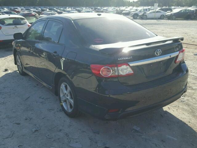 2T1BU4EE0BC689698 - 2011 TOYOTA COROLLA BA BLACK photo 3