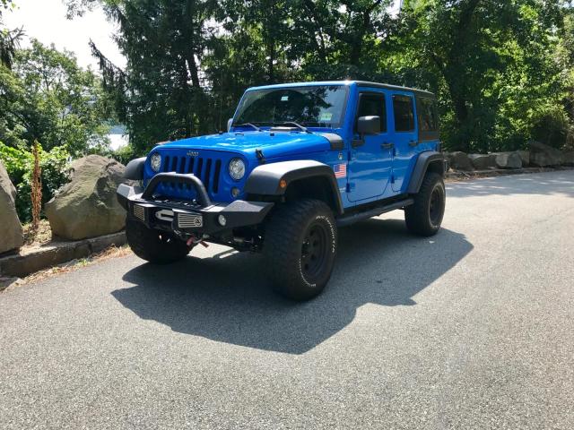 1J4BA3H15BL531386 - 2011 JEEP WRANGLER U BLUE photo 1