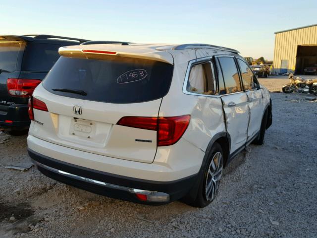 5FNYF5H91GB005690 - 2016 HONDA PILOT TOUR WHITE photo 4