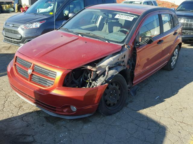 1B3HB48B17D208645 - 2007 DODGE CALIBER SX ORANGE photo 2