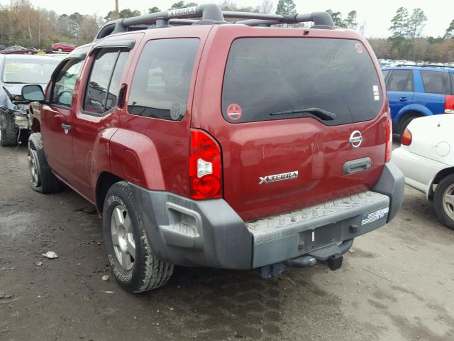 5N1AN08U07C546606 - 2007 NISSAN XTERRA OFF RED photo 3