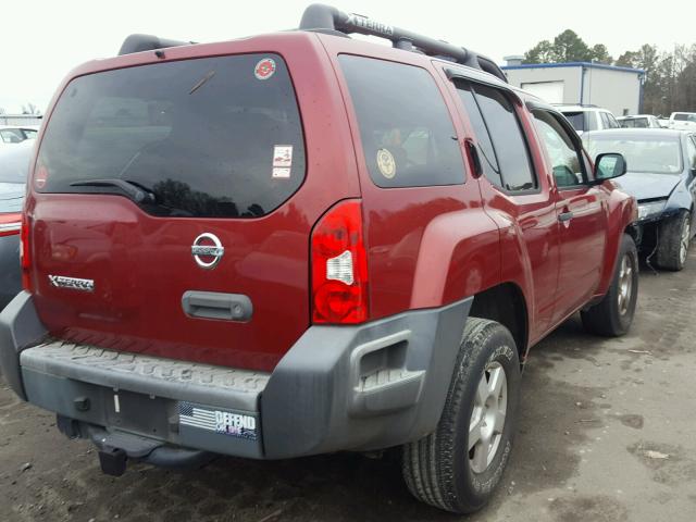 5N1AN08U07C546606 - 2007 NISSAN XTERRA OFF RED photo 4