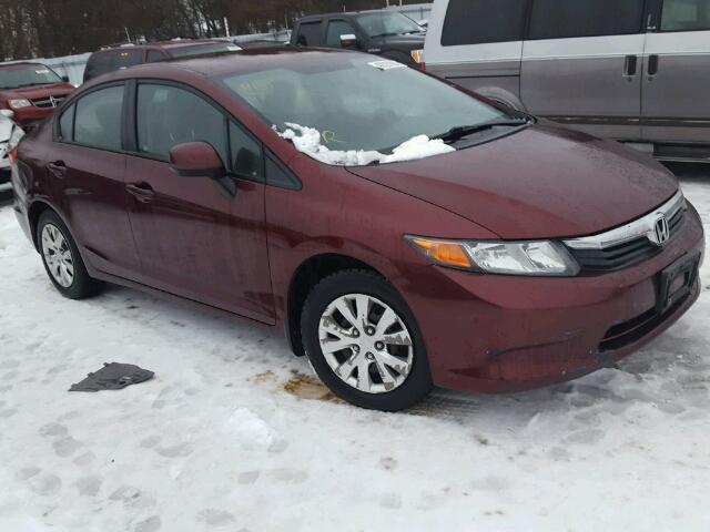 2HGFB2F43CH021100 - 2012 HONDA CIVIC LX RED photo 1