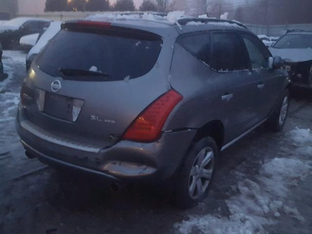 JN8AZ08W16W532354 - 2006 NISSAN MURANO SL GRAY photo 4