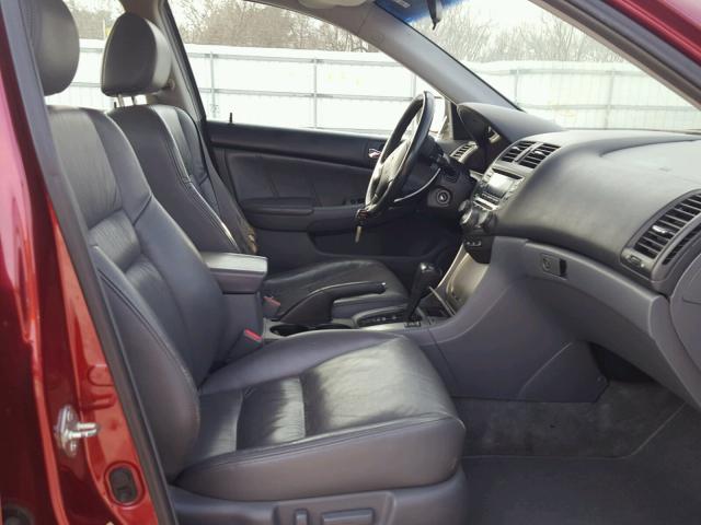 1HGCM66535A053088 - 2005 HONDA ACCORD EX RED photo 5