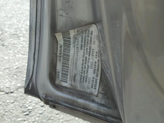 YV1LW5549T2210751 - 1996 VOLVO 850 BASE SILVER photo 10