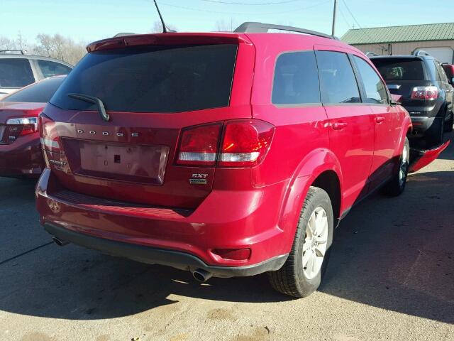 3C4PDCBGXFT722487 - 2015 DODGE JOURNEY SX RED photo 4