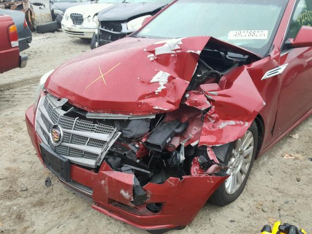 1G6DG5EG8A0114591 - 2010 CADILLAC CTS LUXURY RED photo 9