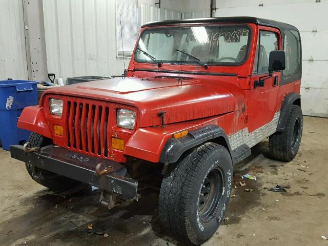 1J4FY19P2RP466262 - 1994 JEEP WRANGLER / RED photo 2