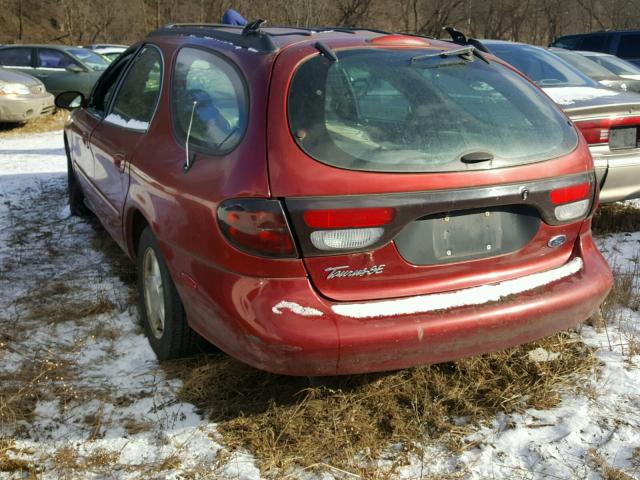 1FAFP58U9XG245431 - 1999 FORD TAURUS SE RED photo 3