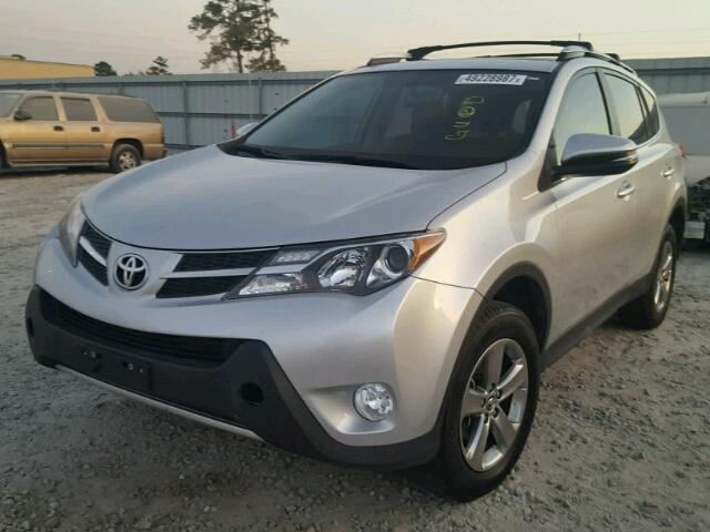 JTMWFREV5FD047401 - 2015 TOYOTA RAV4 XLE SILVER photo 2