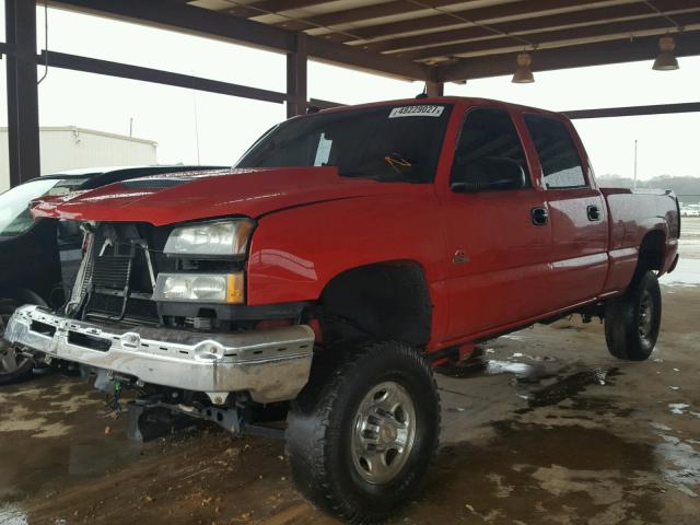 1GCHK23275F875084 - 2005 CHEVROLET SILVERADO RED photo 2