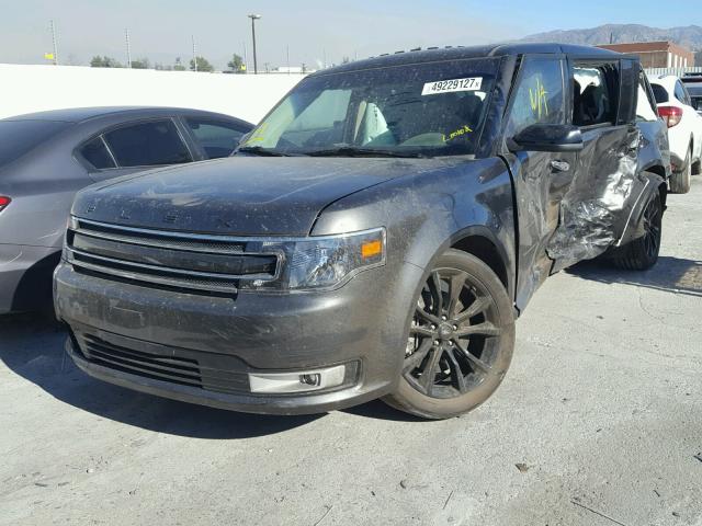 2FMGK5C83GBA24160 - 2016 FORD FLEX SEL GRAY photo 2