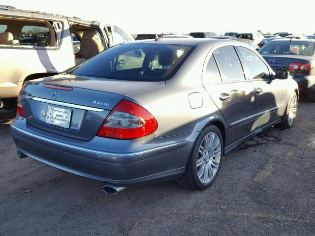 WDBUF90X07X216352 - 2007 MERCEDES-BENZ E 550 4MAT GRAY photo 4