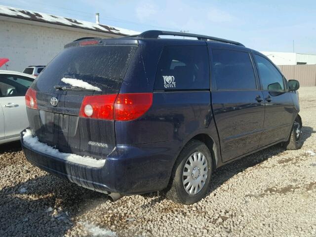 5TDZA23C86S402666 - 2006 TOYOTA SIENNA CE BLUE photo 4