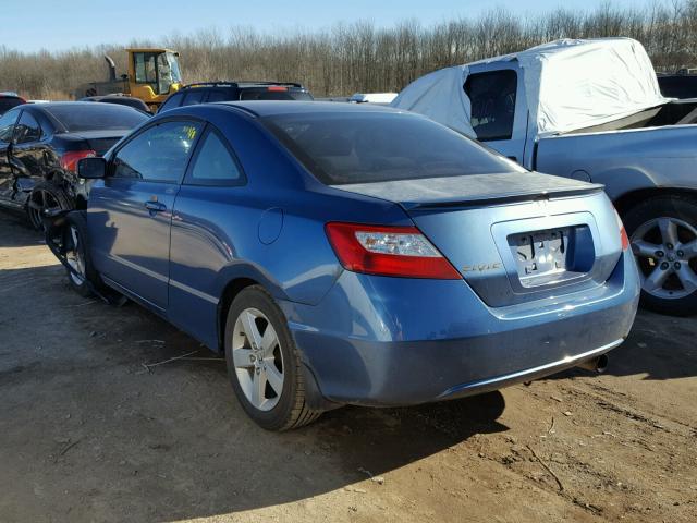 2HGFG11868H553597 - 2008 HONDA CIVIC EX BLUE photo 3