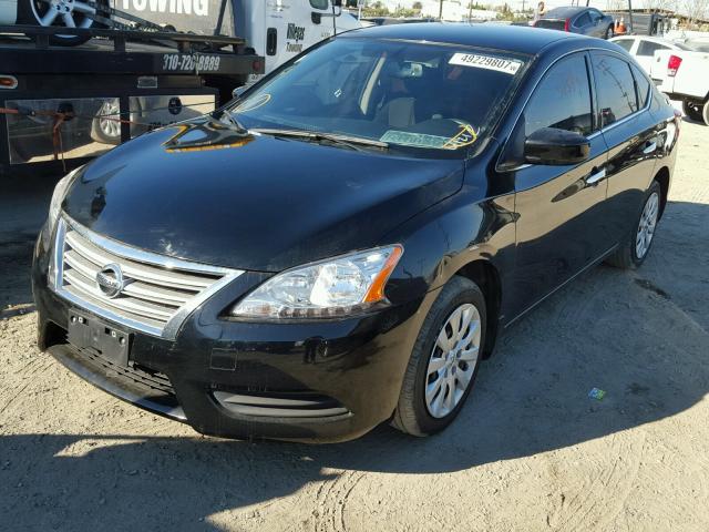 3N1AB7AP5FY347800 - 2015 NISSAN SENTRA S BLACK photo 2