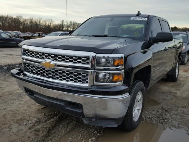 3GCUKREC2FG103475 - 2015 CHEVROLET SILVERADO BLACK photo 2