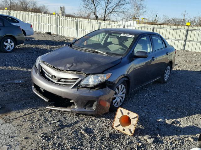 5YFBU4EE3DP074940 - 2013 TOYOTA COROLLA BA GRAY photo 2