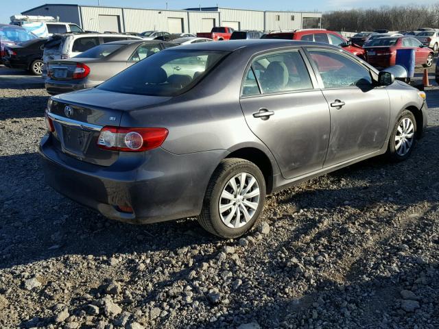 5YFBU4EE3DP074940 - 2013 TOYOTA COROLLA BA GRAY photo 4