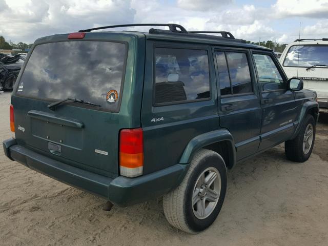 1J4FF58S3YL108967 - 2000 JEEP CHEROKEE C GREEN photo 4