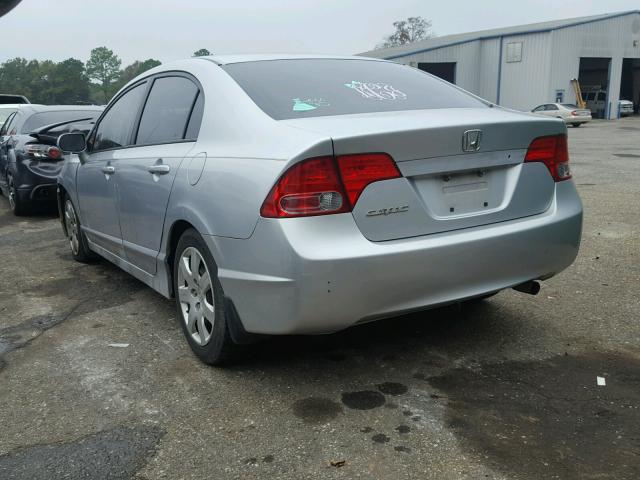 1HGFA16506L133642 - 2006 HONDA CIVIC LX SILVER photo 3