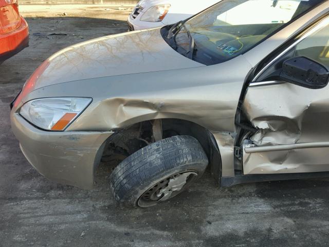 1HGCM56333A036183 - 2003 HONDA ACCORD LX TAN photo 9