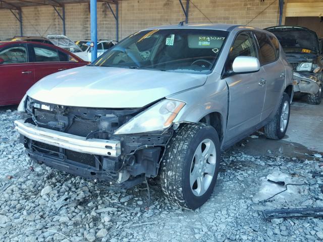 JN8AZ08W25W430205 - 2005 NISSAN MURANO SL SILVER photo 2