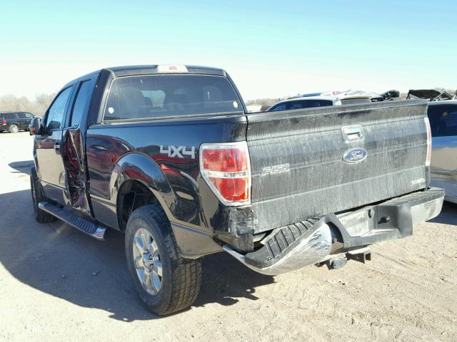 1FTFX1EF8DFB09589 - 2013 FORD F150 SUPER BLACK photo 3