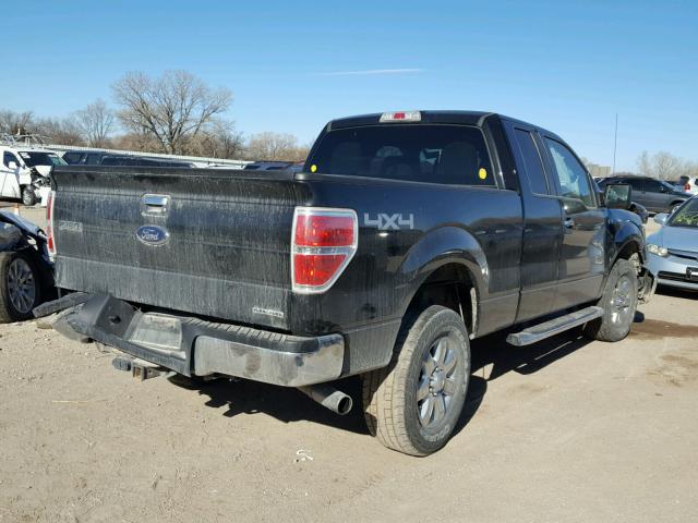 1FTFX1EF8DFB09589 - 2013 FORD F150 SUPER BLACK photo 4