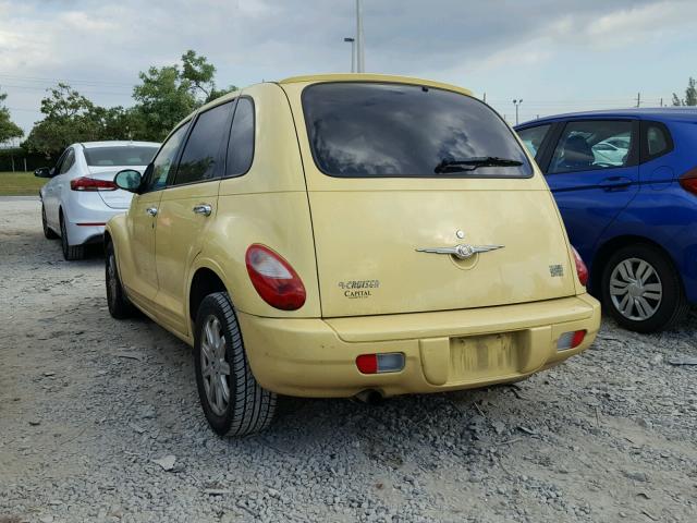 3A4FY58B47T610075 - 2007 CHRYSLER PT CRUISER YELLOW photo 3