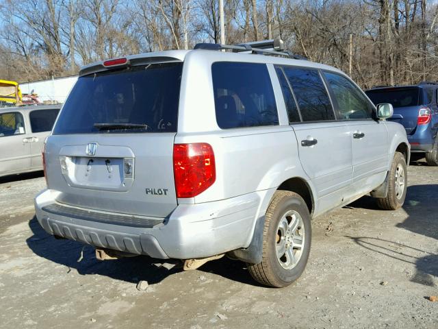 2HKYF18643H598701 - 2003 HONDA PILOT EXL SILVER photo 4