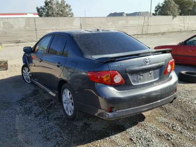 1NXBU4EE1AZ229625 - 2010 TOYOTA COROLLA BA GRAY photo 3