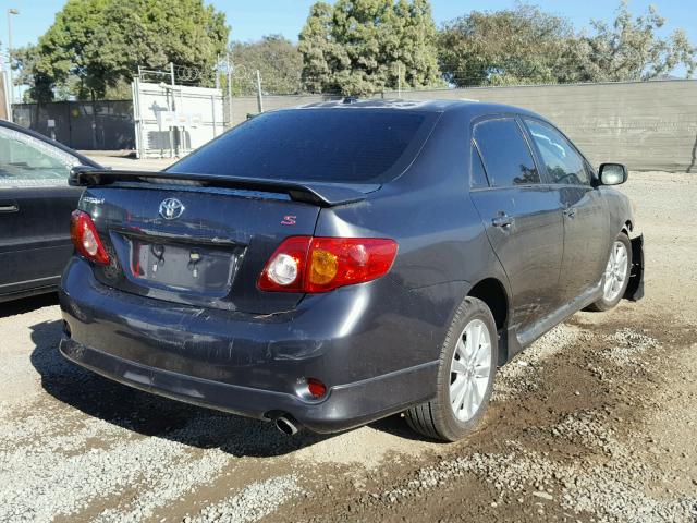 1NXBU4EE1AZ229625 - 2010 TOYOTA COROLLA BA GRAY photo 4