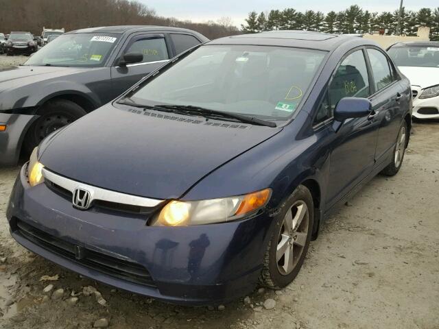 1HGFA168X8L038681 - 2008 HONDA CIVIC EX 蓝色 照片 2