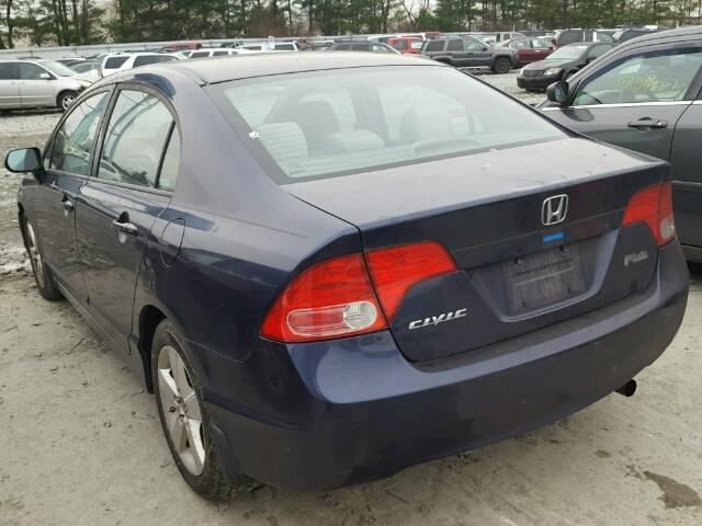 1HGFA168X8L038681 - 2008 HONDA CIVIC EX 蓝色 照片 3