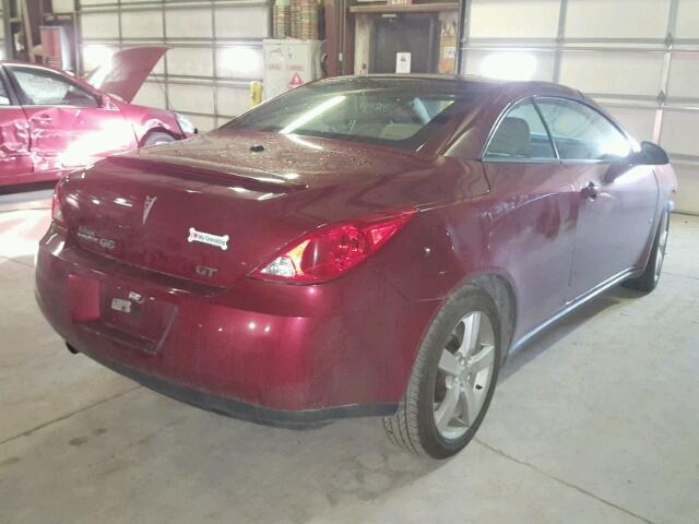 1G2ZH36N384278338 - 2008 PONTIAC G6 GT RED photo 4