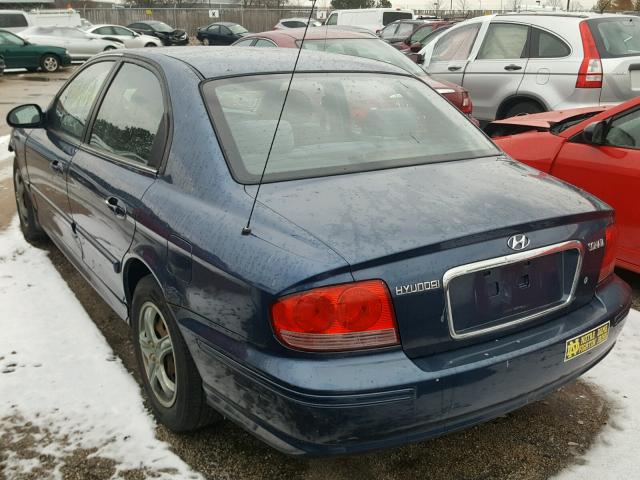 KMHWF25S43A803743 - 2003 HYUNDAI SONATA GL BLUE photo 3