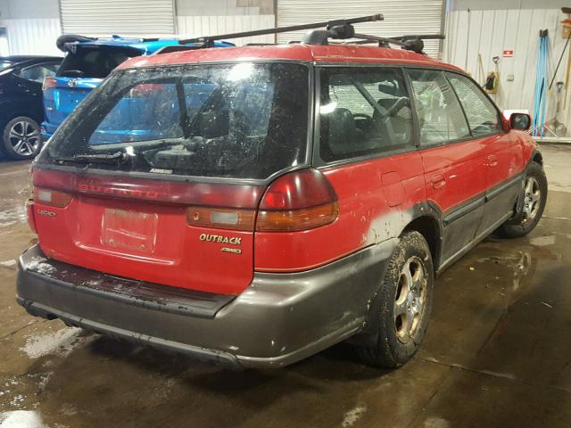 4S3BG6857V6638208 - 1997 SUBARU LEGACY OUT RED photo 4