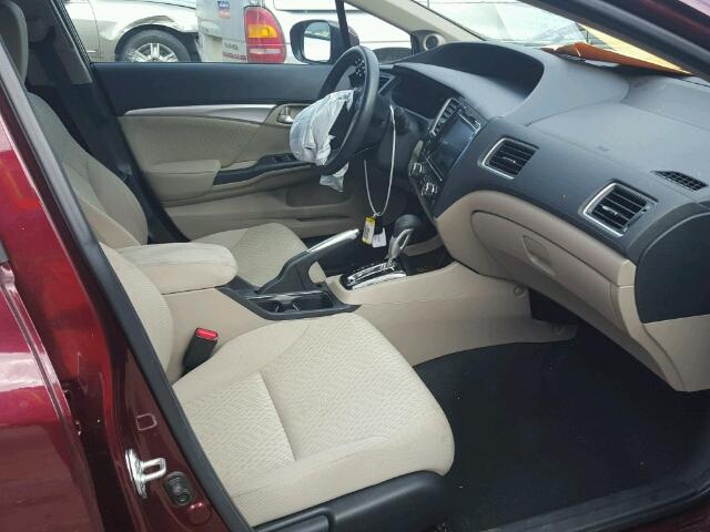 19XFB2F89EE237825 - 2014 HONDA CIVIC EX ბურგუნდია ფოტო 5