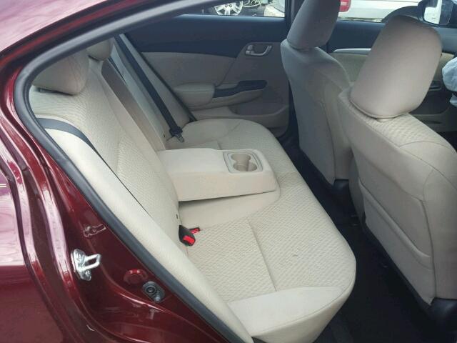 19XFB2F89EE237825 - 2014 HONDA CIVIC EX ბურგუნდია ფოტო 6