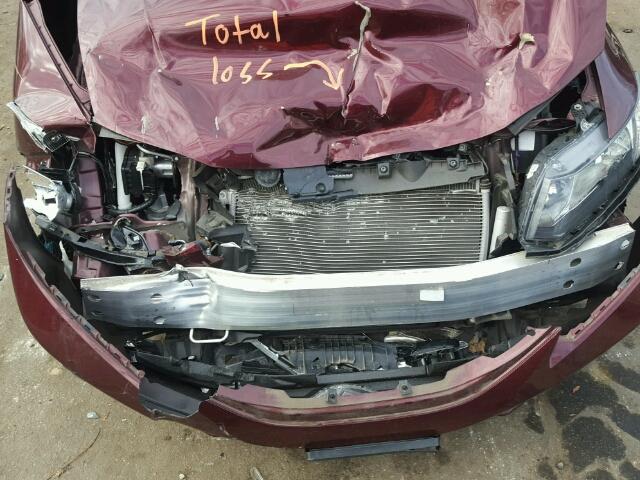 19XFB2F89EE237825 - 2014 HONDA CIVIC EX ბურგუნდია ფოტო 7