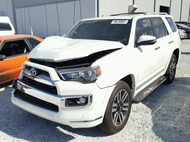 JTEBU5JR6F5272082 - 2015 TOYOTA 4RUNNER SR WHITE photo 2