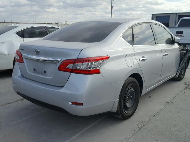 3N1AB7AP1FY268303 - 2015 NISSAN SENTRA S SILVER photo 4